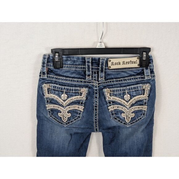 Rock Revival Karla Cuffed Skinny Jeans E8452CK5S Women's Size 25 - Picture 11 of 16